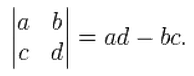 Determinant 2x2